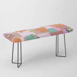 70's floral peace hearts Bench