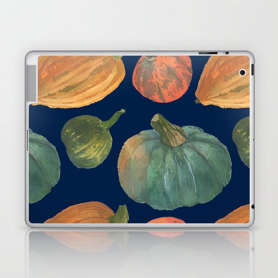 Pumpkin vegan pattern Laptop & iPad Skin
