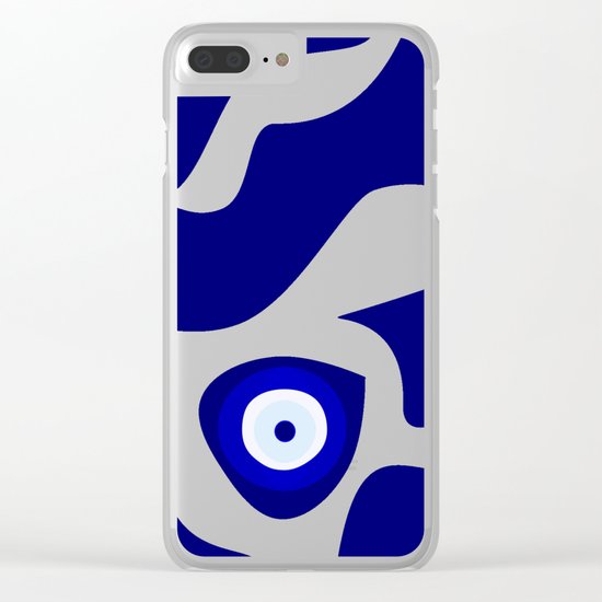 Evil Eye Lava Pattern Clear iPhone Case