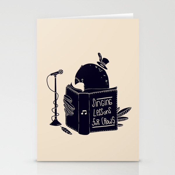 Singing Lessons For Crows Stationery Cards