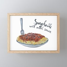 Spaghetti with Meat Sauce Framed Mini Art Print