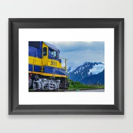 Alaska Railroad Train - Portage Train Station, Alaska Framed Art Print
