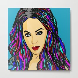Beautiful Woman in Red Crazy In Love Metal Print | Painting, People, Music, Mixed Media, Woman 