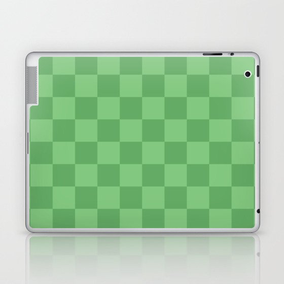 Green Apple Check Laptop & iPad Skin