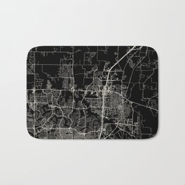 McKinney - Black and White City Map Bath Mat
