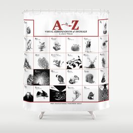 A-Z Animals Shower Curtain