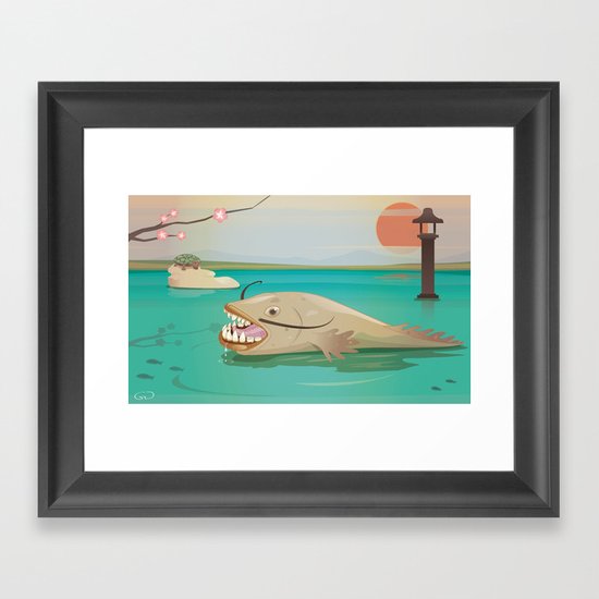 Looking for food Framed Art Print