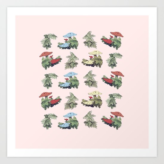 mushrooms Art Print