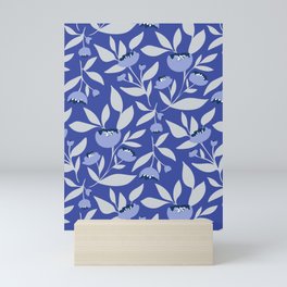Bold and bright blue peony flower Mini Art Print