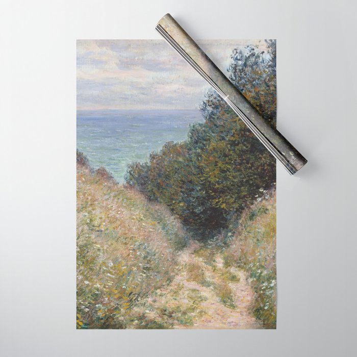 Claude Monet - Road at La Cavée, Pourville Wrapping Paper