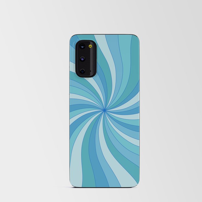 Blue Sunburst Retro Abstract Android Card Case