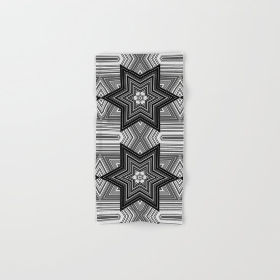 Black and white abstract pattern. Graphics. Hand & Bath Towel