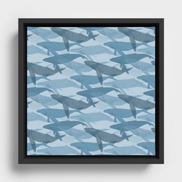 Whales Framed Canvas