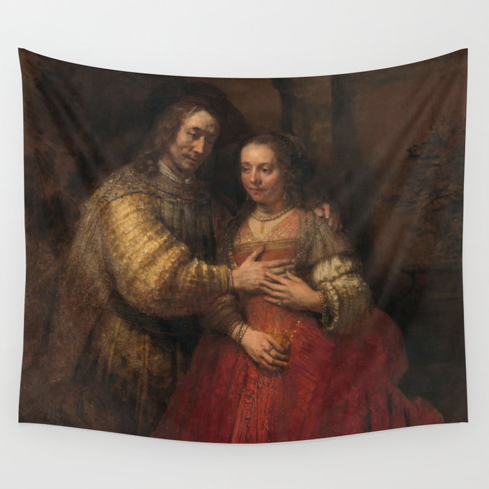 Isaak and Rebekka, known as "The Jewish Bride" - Rembrandt van Rijn (1665 - 1669) Wall Tapestry