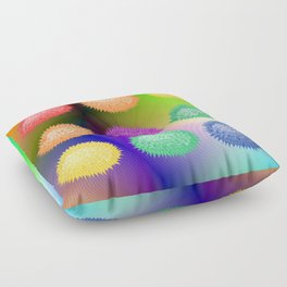 Colorful Jack Fruit on an Abstract Background Floor Pillow