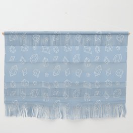 Pale Blue and White Gems Pattern Wall Hanging