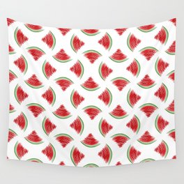 Watermelon Doodle Wall Tapestry