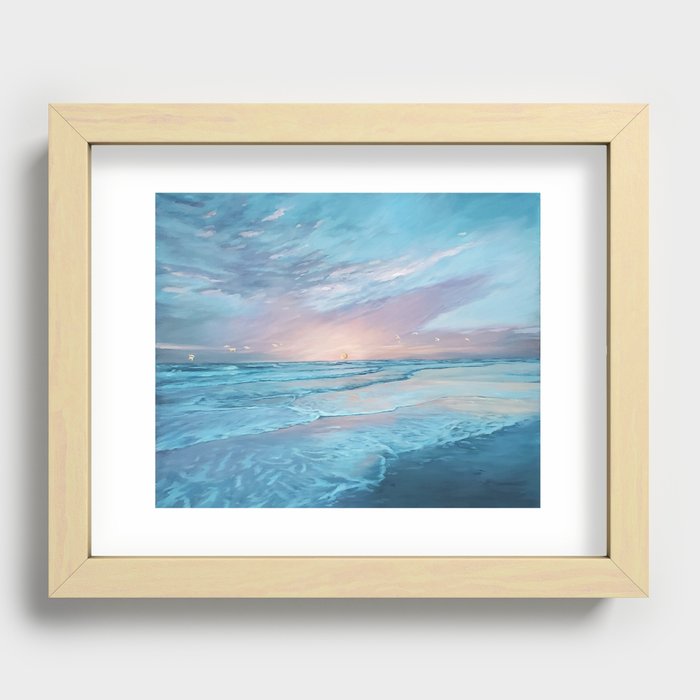 The distant blue Recessed Framed Print