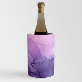 Purple Amethyst Crystal Inspired Abstract Flow Painting Wine Chiller