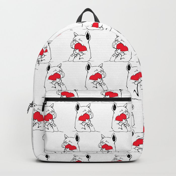 Frenchie Heart Backpack