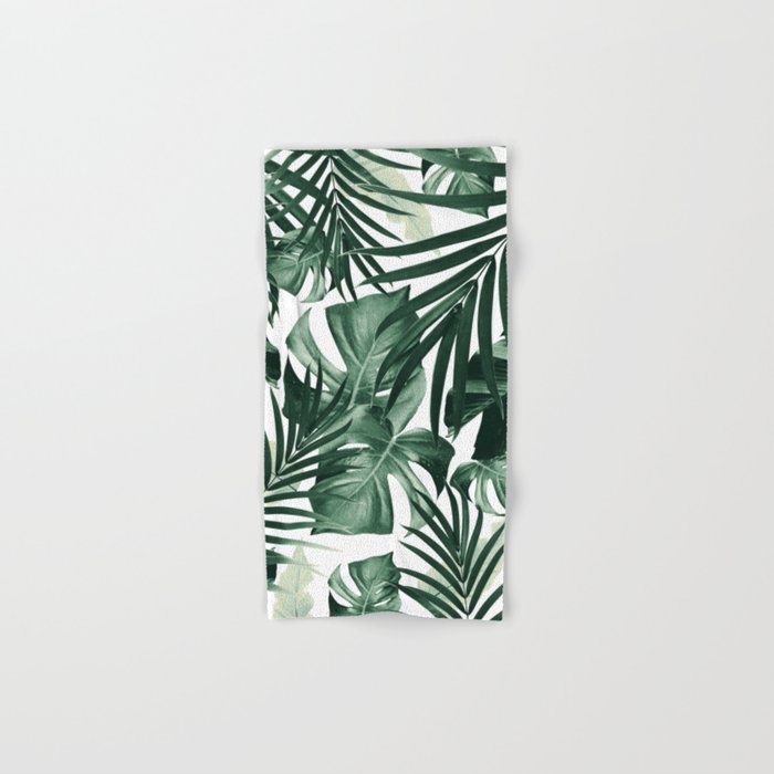 Tropical Jungle Leaves Pattern #4 #tropical #decor #art #society6 Hand & Bath Towel