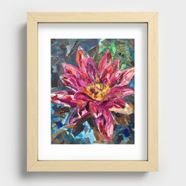 Although Rooted in Mud, Lotus became her HOME  Recessed Framed Print