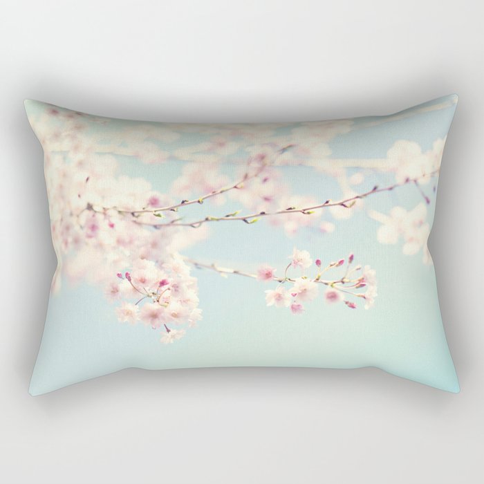 Spring Cherry Blossoms Rectangular Pillow