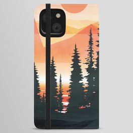 Pine Forest Sunset 2 iPhone Wallet Case