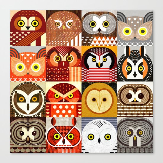 North American Owls Canvas Print
