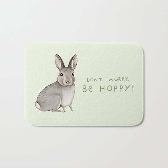 Don't Worry Be Hoppy Bath Mat