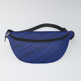 Royal ornament of their dark threads and blue intersecting fibers. Fanny Pack