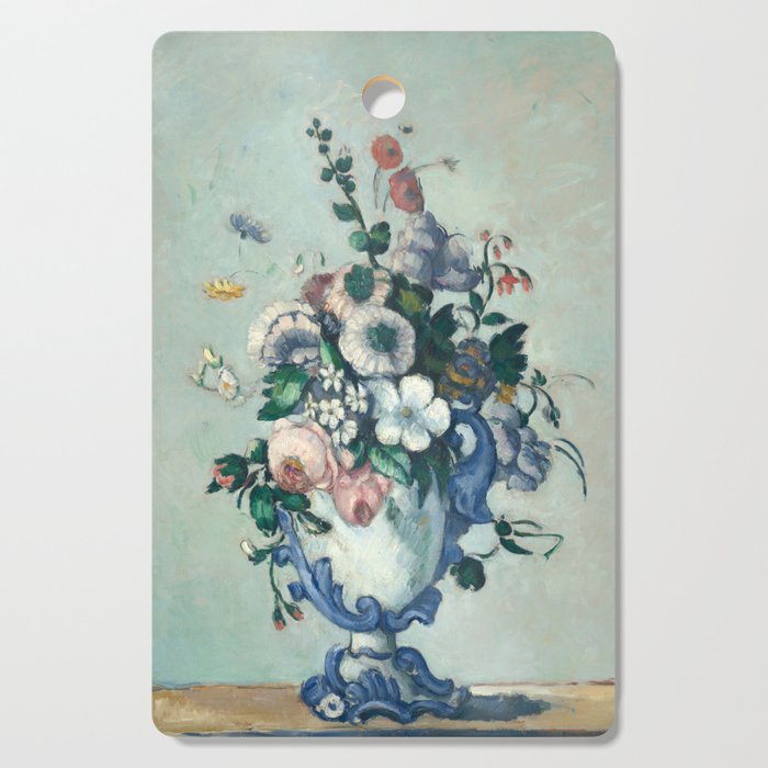 Paul Cézanne - Flowers in a Rococo Vase - Fleurs dans un Vase Rococo Cutting Board