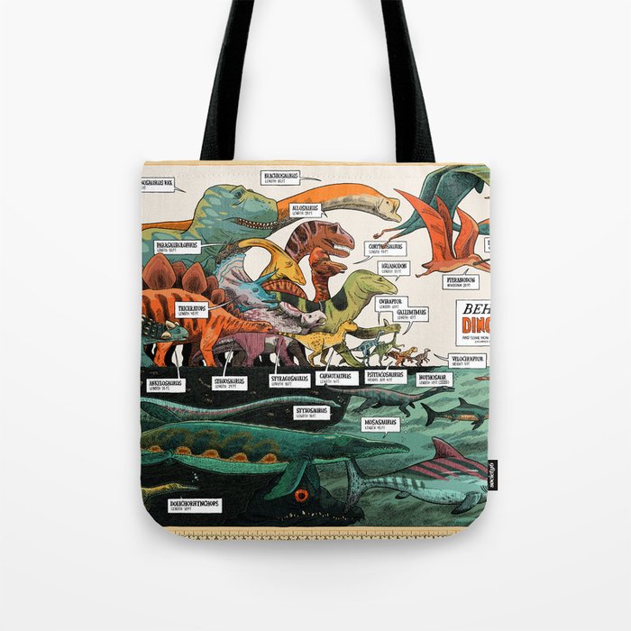 BEHOLD! THE DINOSAURS! Tote Bag by Dustin Harbin | Society6