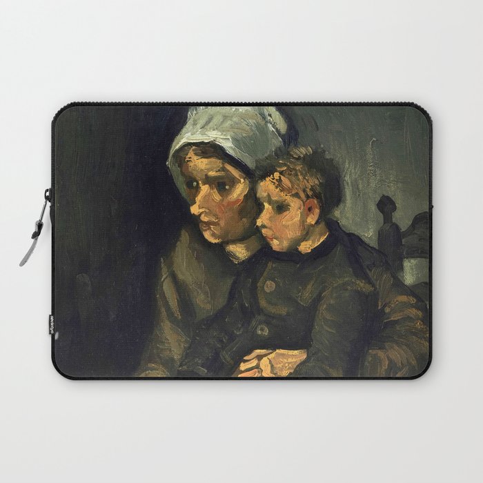  Peasant Woman with Child on her Lap, 1885 by Vincent van Gogh Laptop Sleeve