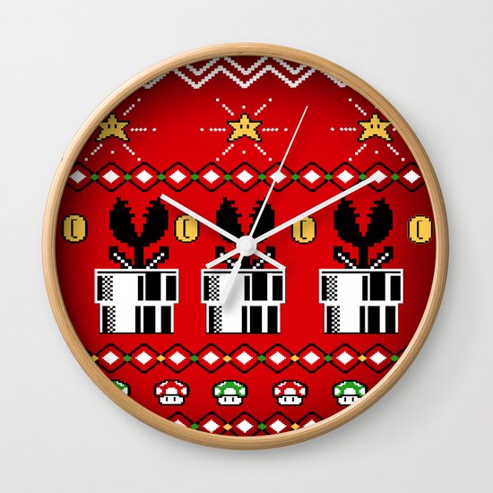 8bitChristmas Wall Clock