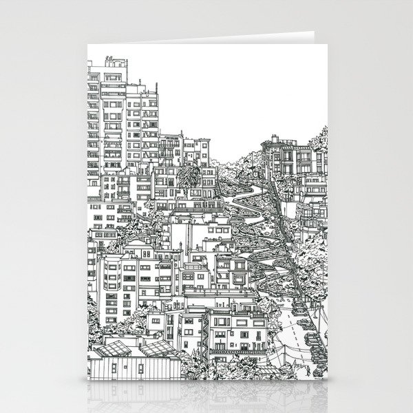 Lombard Street in San Francisco Stationery Cards