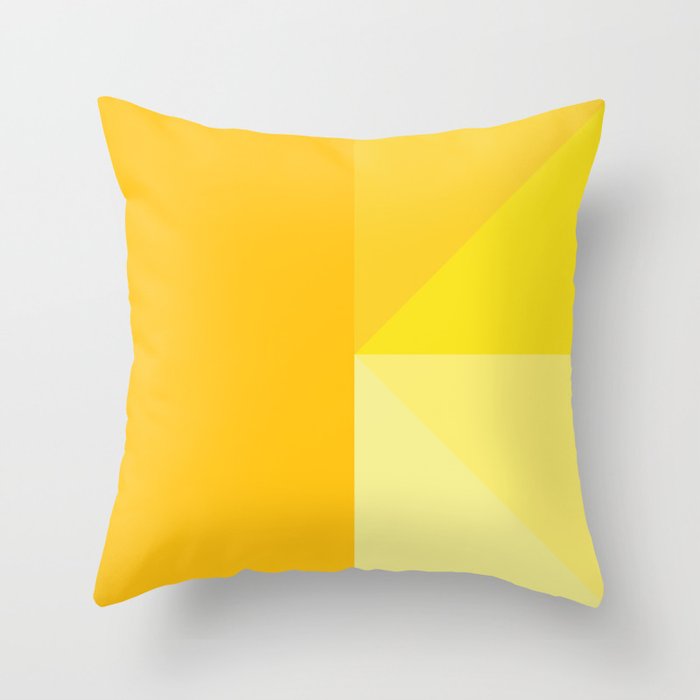 Yellow Shades Throw Pillow