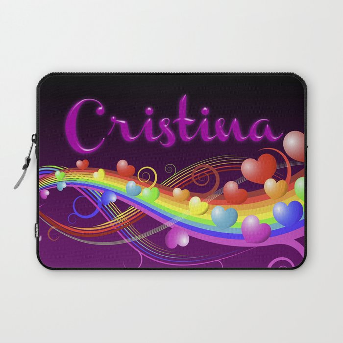 Cristina Hearts Laptop Sleeve