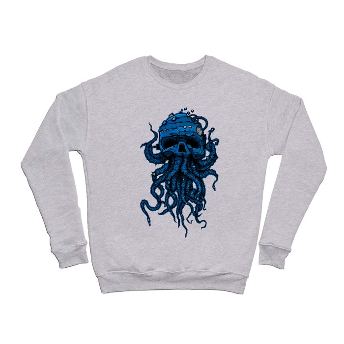 blue kraken skull Crewneck Sweatshirt