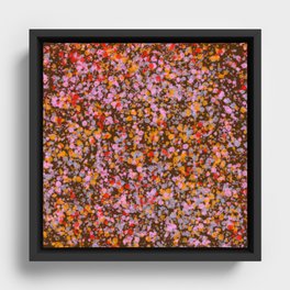 Peachy splashed pattern  Framed Canvas