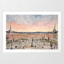 Plaza Mayor de Madrid, Spain Art Print