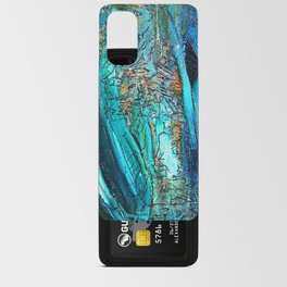 Doodle in blue Android Card Case