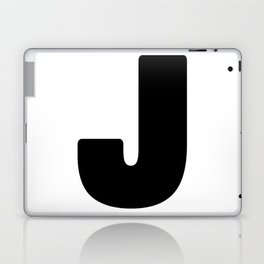 J (Black & White Letter) Laptop & iPad Skin