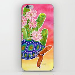 Tortoise - Sunset Ombre Background iPhone Skin