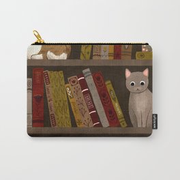 cat bookshelf Carry-All Pouch