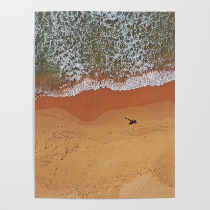 Patiently waiting for the perfect surf Poster