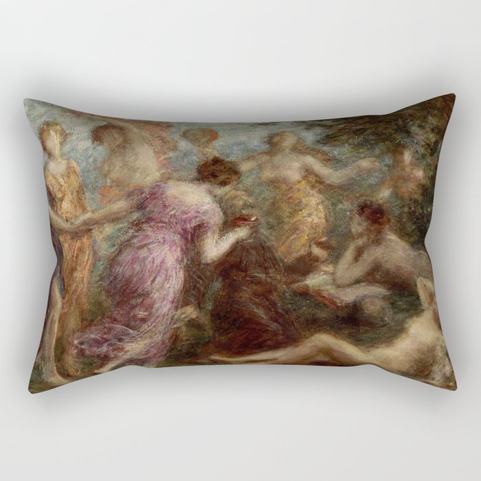 Henri Fantin-Latour (1836–1904), The Temptation of Saint Anthony (c 1875)  Rectangular Pillow