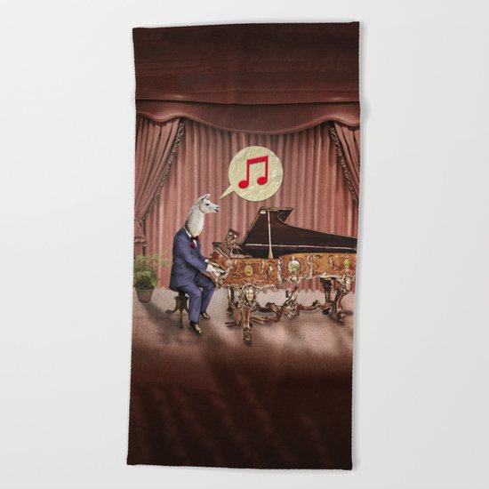 LA-LA-LA-Llama! Beach Towel
