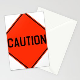 Red Sign Caution Singapore Stationery Card