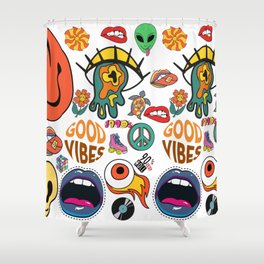 good vibes Shower Curtain